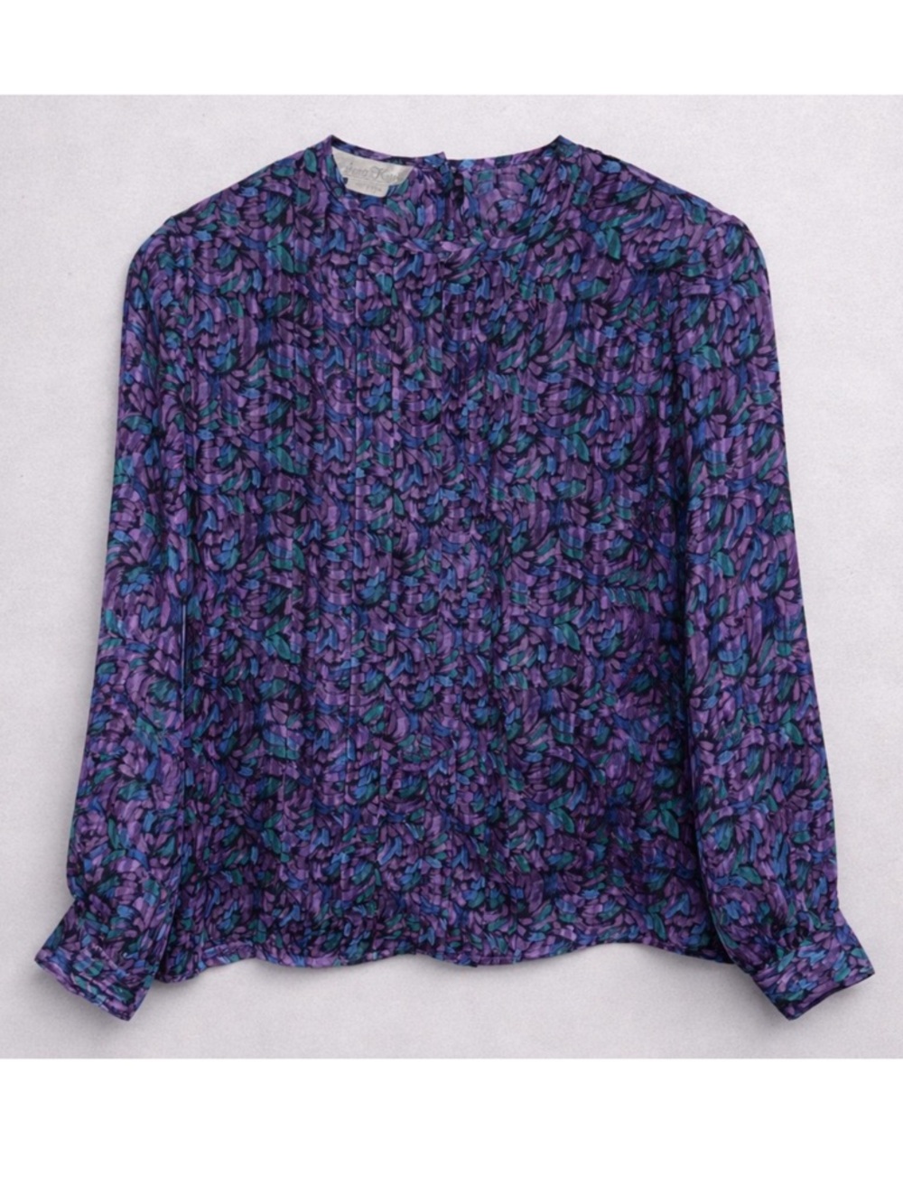 💜💙 Vintage Anna Kriste Purple Teal Blouse | Size 6